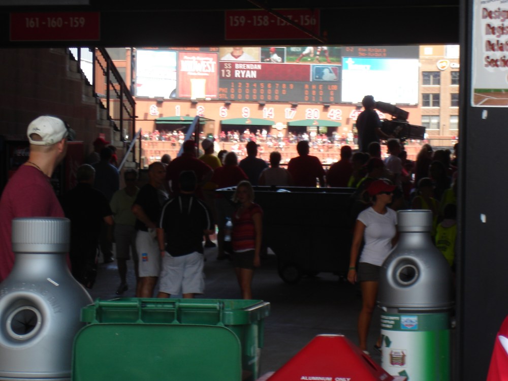 This is what breaking into Busch Stadium looks like