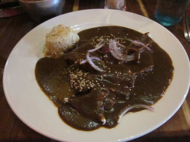 There was actually a substantial amount of chicken drowning in this mole sauce...apparently they used 37 ingredients to make the sauce
