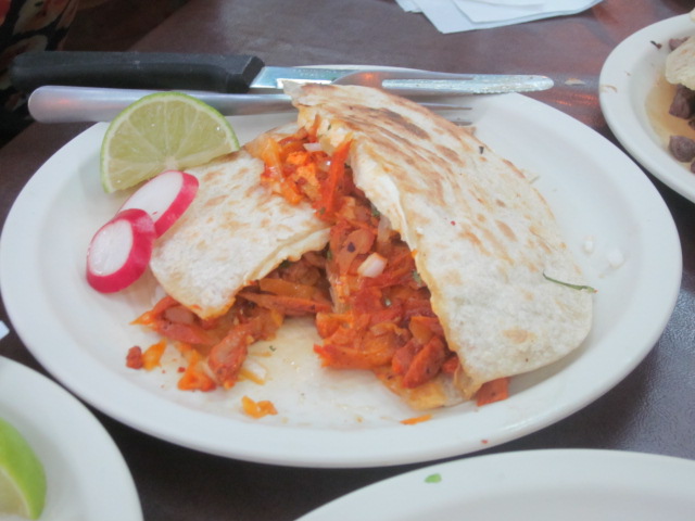 Especially since we each also had the Gringa, a grilled taco filled with pork, pineapple, oaxaca cheese, and onions.  Mmm!