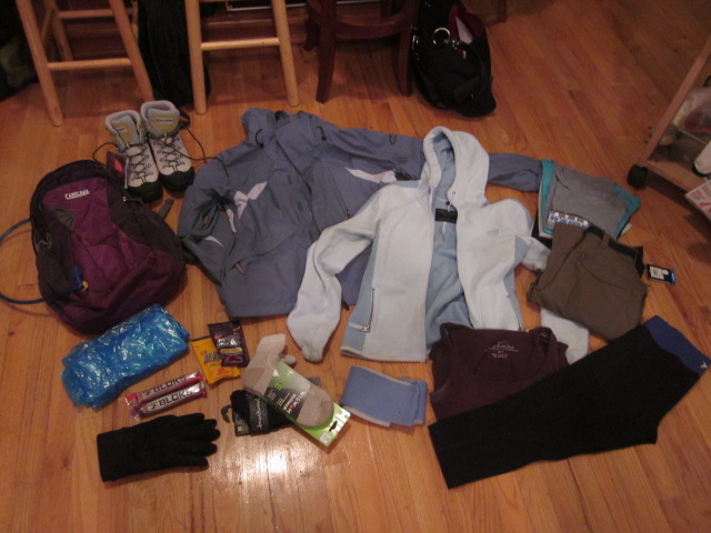 Making a mess in our apartment pre-Inca Trail departure