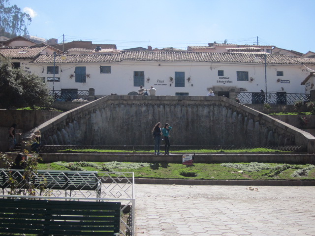 Plazoleta San Blas, the little square right before the slew of stairs to our hotel