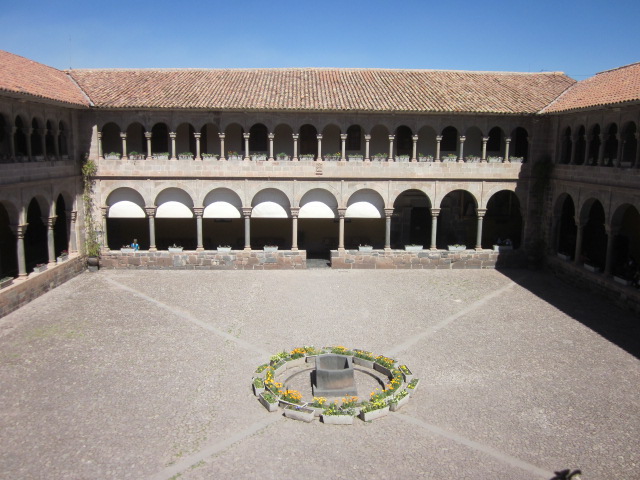 Looking down into the courtyard of Qoricancha