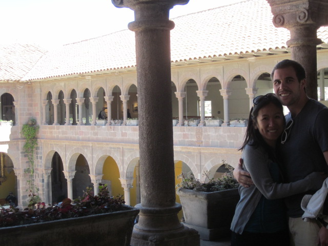Hanging out on the second floor of the Qoricancha