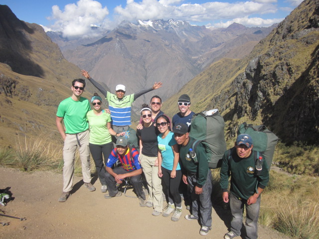 Stopping for a quick celebration at the peak of Warmi Wanusca