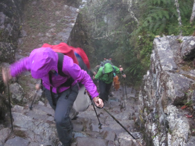 Last haul up some crazy stairs to Intipunku, the sun gate 