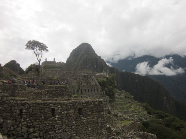We went down Huayna Picchu the same way we came, but hikers could also go down the other way (to the right) to go through the Valley of the Moon, which I hear is twice as scary coming down...