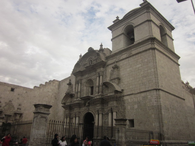Another one of the many churches, the Church of the Company of Jesus, on the other side of the Plaza de Armas