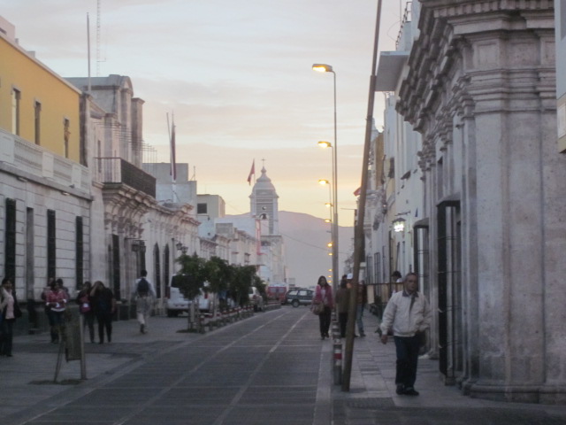 Sunset driving out of Arequipa