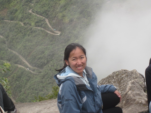 Made it to the top!  Eeeep!