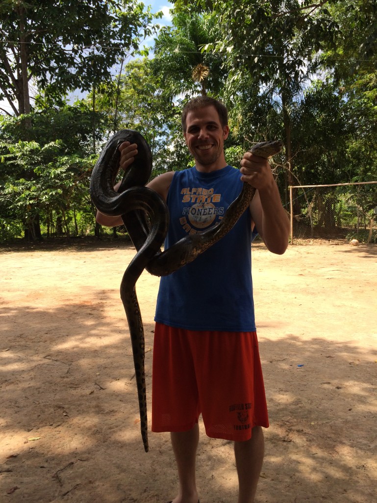 Doug definitely looks like he has more control over the anaconda than I did