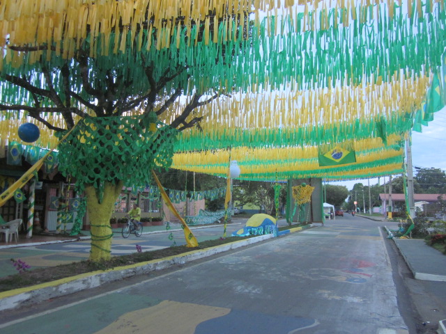 Nearly every street in the entire nation was festively decorated with green, yellow, and white
