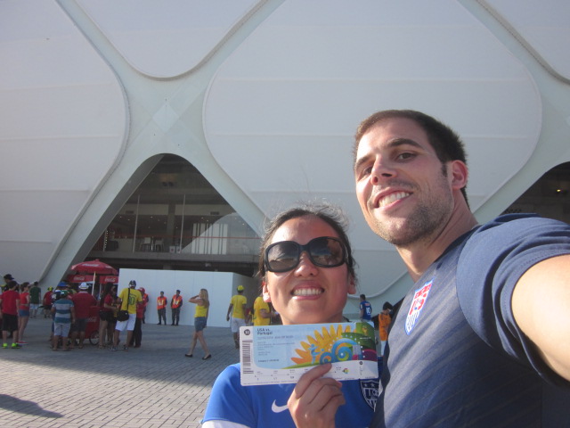 And if you look closely at the tickets, you'll see they are in the first row!