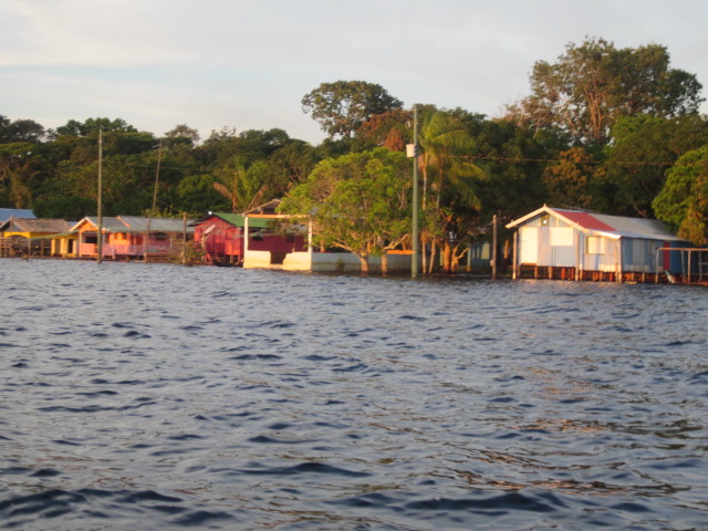 View from the river of Sao Thome, the village we stayed in