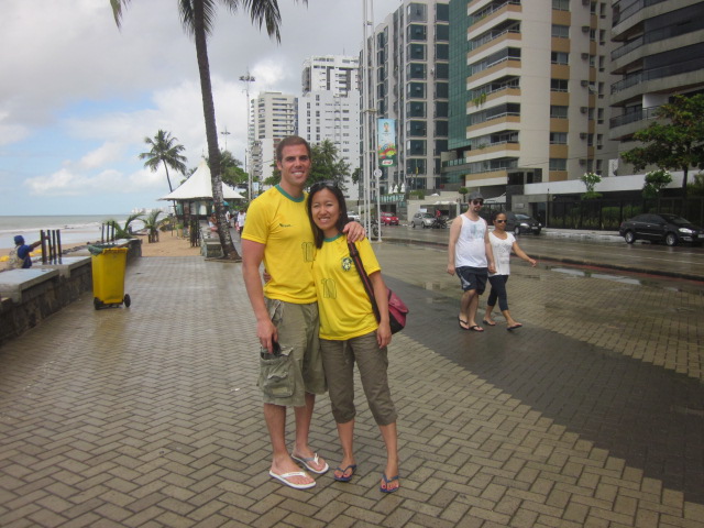 Along the boardwalk at Boa Viagem...definitely more of an urban beach feel than little PdG