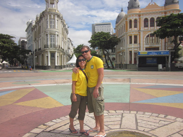 Marco Zero, point that marks where the Portuguese first founded Recife, adjacent to the historic quarter