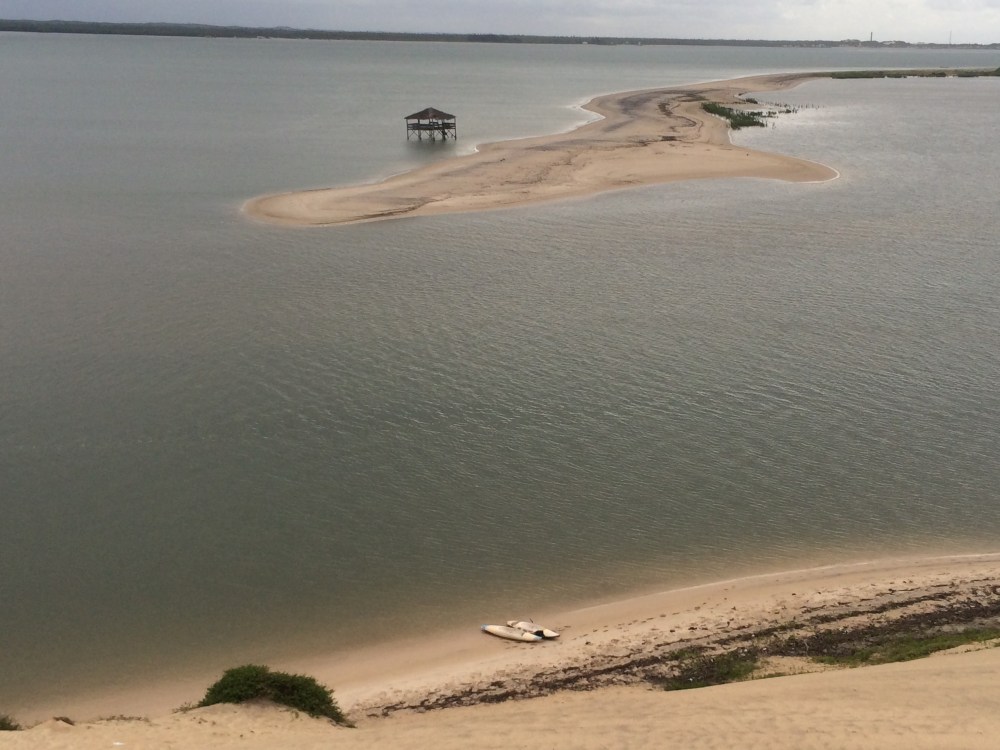 View of the river and sand bank from near the lighthouse