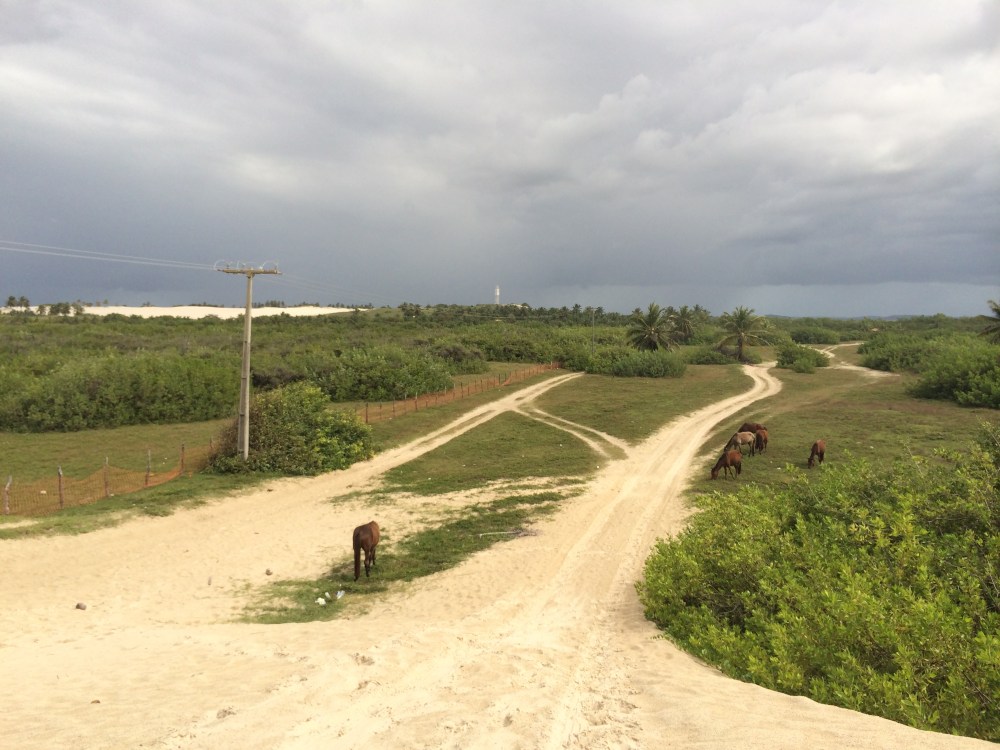 Sand path leading from our pousada to the beach