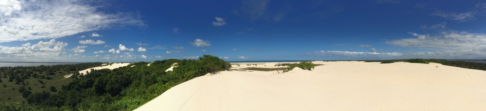 At the top of the sand dunes