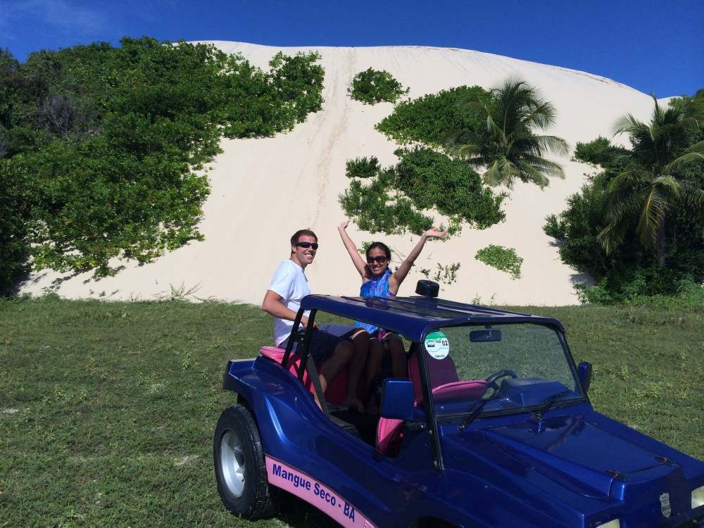 Post zipping down the sand dune