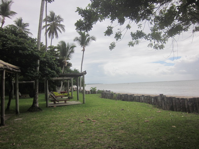 Our private beach at the hotel.  Too bad the sun wasn't out :(