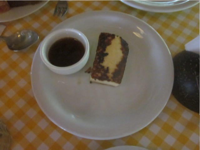 A little mozzarella grilled to order with some honey on the side.  Never thought of that combo but it worked!